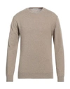 Daniele Fiesoli Man Sweater Light Brown Size Xxl Cashmere In Grey