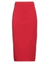 Clips Woman Midi Skirt Red Size S Viscose, Polyamide