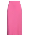 Clips Woman Midi Skirt Fuchsia Size L Viscose, Polyamide In Pink