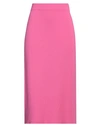 Clips Woman Midi Skirt Fuchsia Size S Viscose, Polyamide In Pink