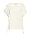 Jucca Woman T-shirt Cream Size 4 Viscose, Elastane In White
