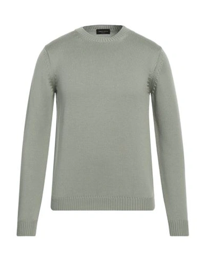 Roberto Collina Man Sweater Sage Green Size 38 Cotton In Sage Green