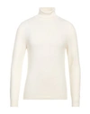 Mqj Man Turtleneck Ivory Size 36 Polyamide, Wool, Viscose, Cashmere In White