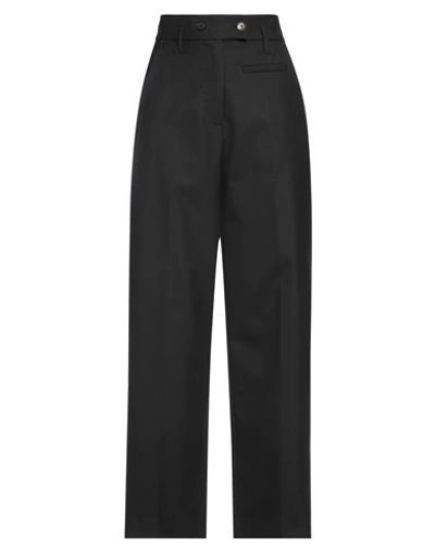 Tela Woman Pants Black Size 4 Polyester, Virgin Wool, Elastane