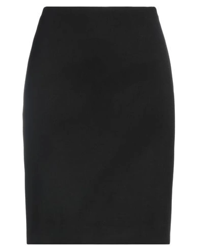 Giorgio Armani Woman Mini Skirt Black Size 10 Virgin Wool, Elastane In Black
