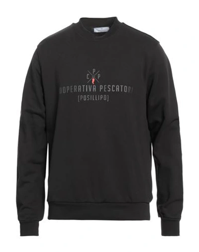 Cooperativa Pescatori Posillipo Man Sweatshirt Black Size L Cotton In Black