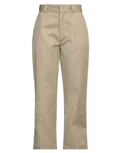 Dickies Woman Pants Beige Size 31 Polyester, Cotton