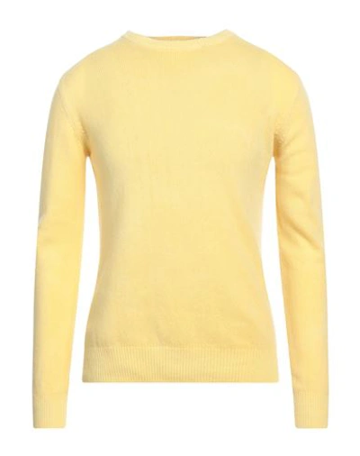 40weft Man Sweater Light Yellow Size M Wool, Nylon