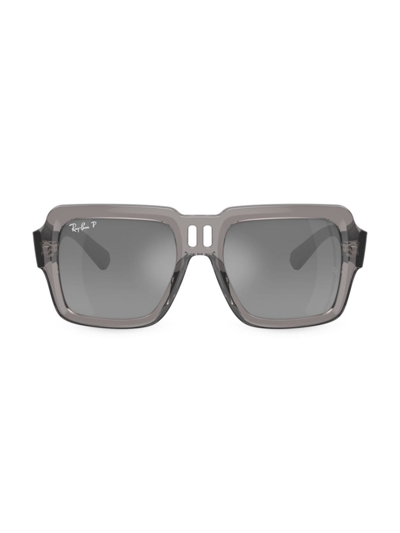 Ray Ban Men's Rb4408 54mm Square Sunglasses In Transparent Grey