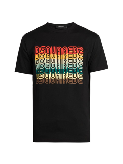 Dsquared2 Skater Fit Tee Cotton T-shirt In Black