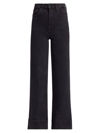 Triarchy Ms. Onassis High Rise Wide-leg Jeans In Loved Black