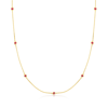 Rs Pure Ross-simons Ruby Station Necklace In 14kt Yellow Gold In White