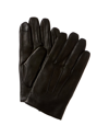 BLACK BROWN 1826 3 POINT BASIC CASHMERE-LINED LEATHER TECH GLOVES