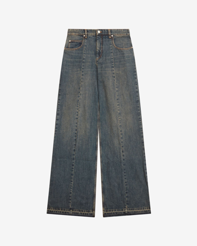 Isabel Marant Noldy Denim Trousers In Blue