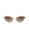 Khaite Sleek Steel Butterfly Sunglasses In Gold