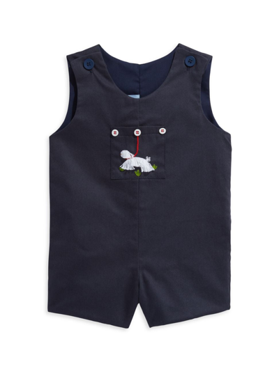 Bella Bliss Baby Boy's Embroidered Sheepdog Romper In Navy