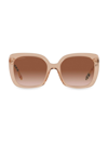 Burberry Women's 54mm Square Sunglasses In Peach