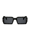Fendi Women's Graphy 52mm Rectangular Sunglasses In Black Smoke