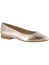 Bella Vita Vivien Womens Leather Dressy Pointed Toe Flats In Gold