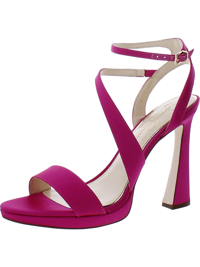 Jessica Simpson Friso Womens Buckle Ankle Strap Pumps In Pink