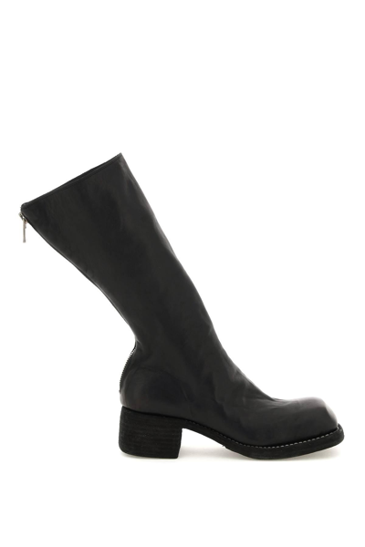 Guidi Ankle-length Leather Boots In Black