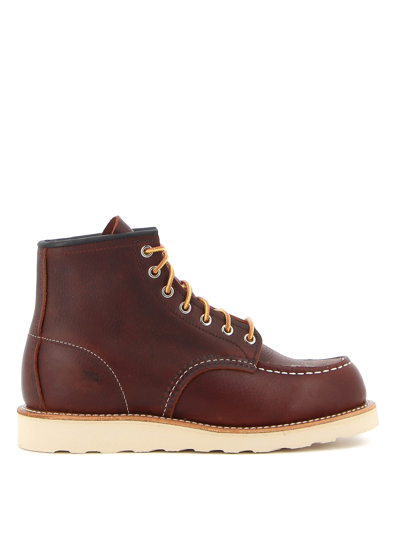 Red Wing 6 Inch Moc Toe Mens Boot In Briar Oil Slick