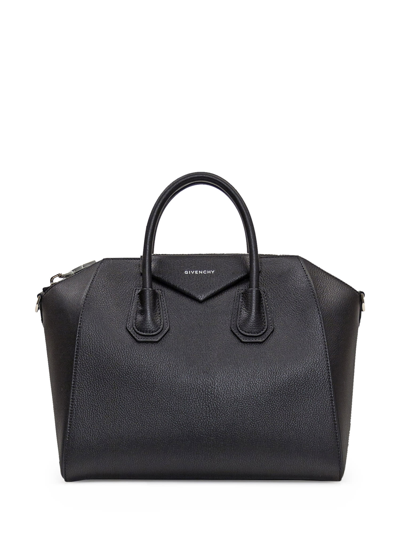 Givenchy Mini Antigona Bag In Grained Leather In Black