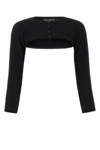 Dolce & Gabbana Black Viscose Blend Cardigan In Black