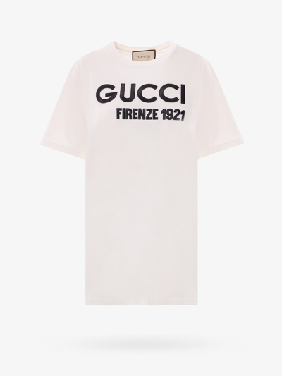 Gucci Logo-embroidered Cotton T-shirt In White