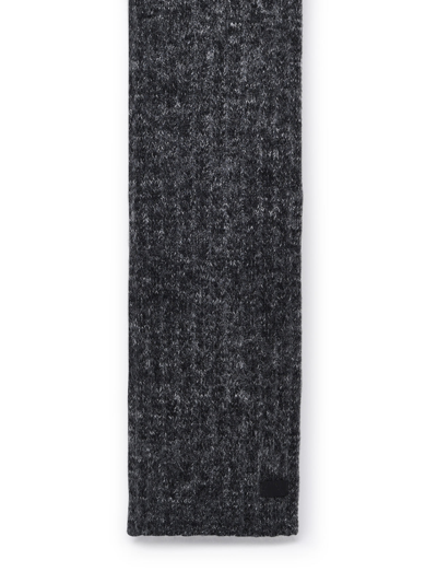 Saint Laurent Man  Grey Wool And Mohair Scarf In Gray