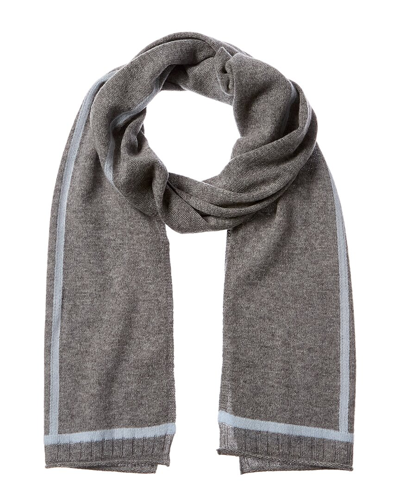 Hannah Rose Jersey Roll Welt Cashmere Scarf In Grey