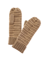 HANNAH ROSE HANNAH ROSE BARK STITCH CASHMERE MITTENS