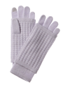 Hannah Rose Waffle Stitch 3-in-1 Cashmere Tech Gloves In Blue