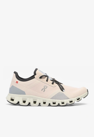 On Running Cloud X 3 Lace-up Sneakers In Pink