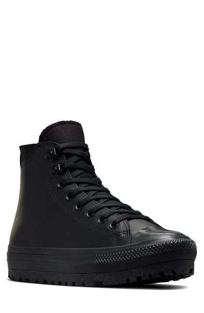 Converse Genchuck Taylor® All Star® City Trek Waterproof High Top Sneaker In Black/ Black