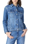 Mavi Jeans Katy Denim Trucker Jacket In Dark Recycled Blue