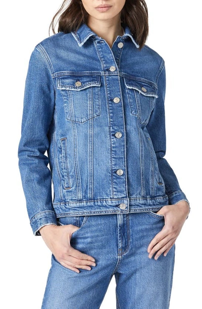 Mavi Jeans Katy Denim Trucker Jacket In Dark Recycled Blue