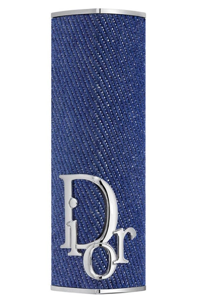 Dior Addict Lipstick Case Indigo Denim In Indigo Denim