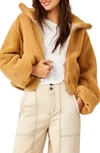 FREE PEOPLE GET COZY FAUX SHEARLING JACKET