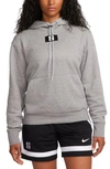 Nike Women's Sabrina Fleece Basketball Hoodie In Grey