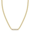 Zoë Chicco 'mama' Diamond Pendant Necklace In 14k Yellow Gold