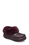 Crocs Furever Crush Shoe In Dark Cherry