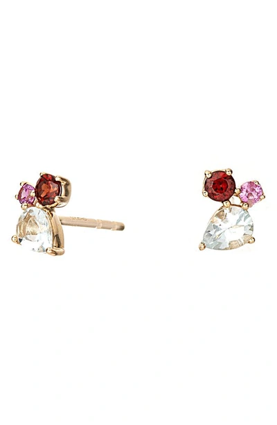 Adina Reyter Crown Jewels Cluster Stud Earrings In Yellow Gold