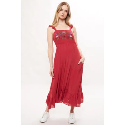 Louche London Indiana Embroidery Midi Sundress