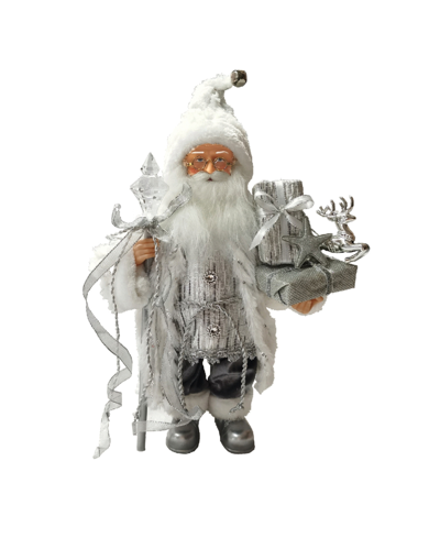 Santa's Workshop 15" Gift Bearer Santa In Silver