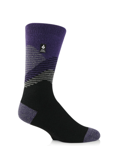 Heat Holders Men's Lite Alex Mountains Crew Sock In Black