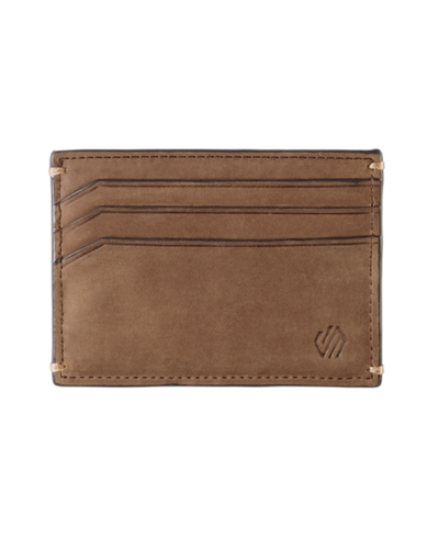 Johnston & Murphy Kingston Leather Card Case In Tan Oiled