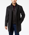 MICHAEL KORS MEN'S WATER-RESISTANT SLIM-FIT OVERCOAT WITH ZIP-OUT LINER