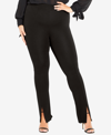 AVENUE PLUS SIZE PAMELA PONTE SPLIT LEG PANTS