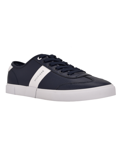 Tommy Hilfiger Men's Pandora Lace Up Low Top Sneakers In Navy,white